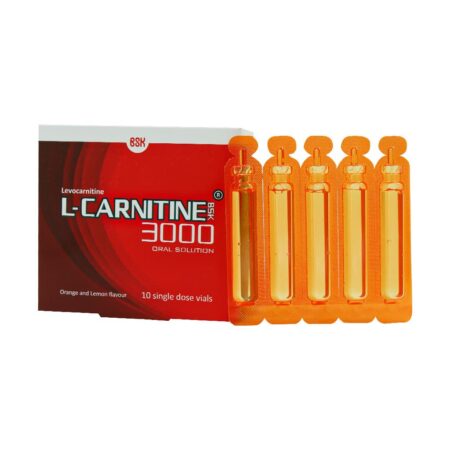 ویال خوراکی ال کارنیتین 3000 با طعم پرتقال و لیمو بی اس کی 10 عددی